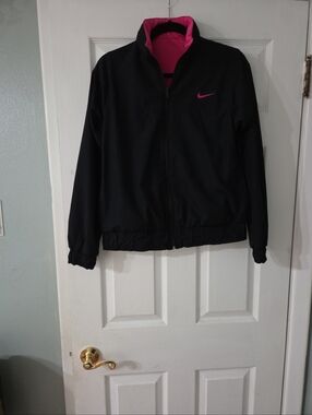 Nike Black Jacket with Pink Accents